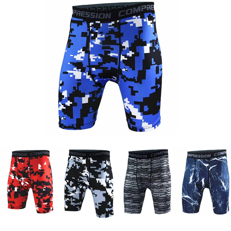 Lanyu Custom Pattern Sublimation Printed Boxer Briefs Gym Shorts Compression Athletic Underwear for Men's Workout for Adults