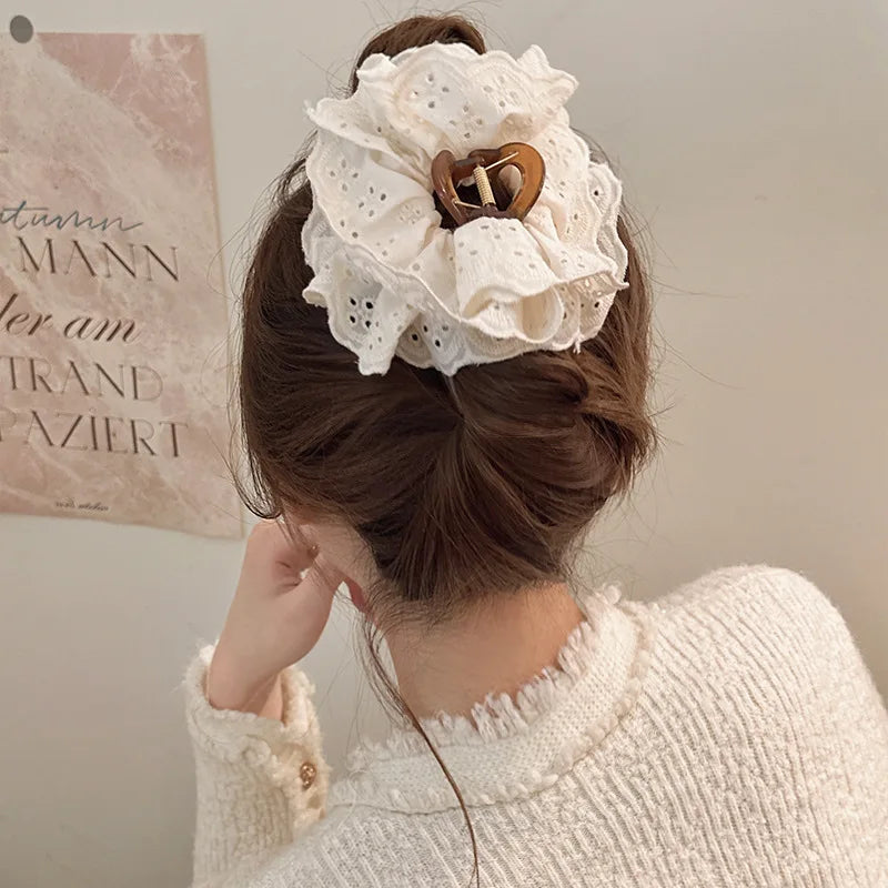 2024 NEW STYLE Temperament Large Hair Clip Women Back Head Clip Shark Clip Korean Flower Hair Claw