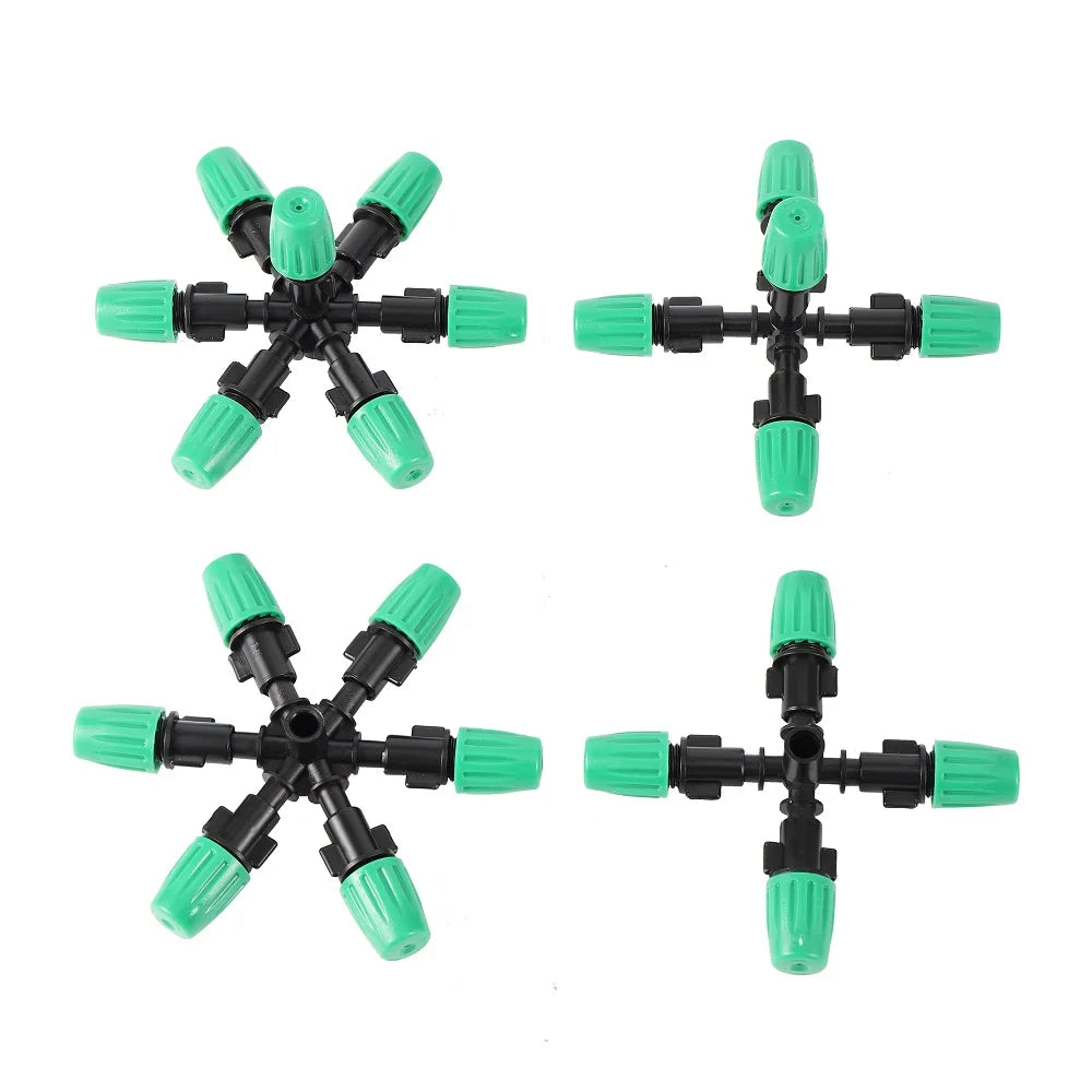 Multi-heads Atomization Nozzle Fogger Sprinkler Greenhouse Hanging 360 Misting Nozzle Kit