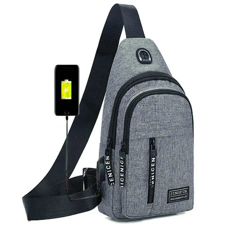 New Style Outdoor Sports MultifunctionalLarge Capacity Nylon Shoulder BagsCross-body BagsChest Bag for Men