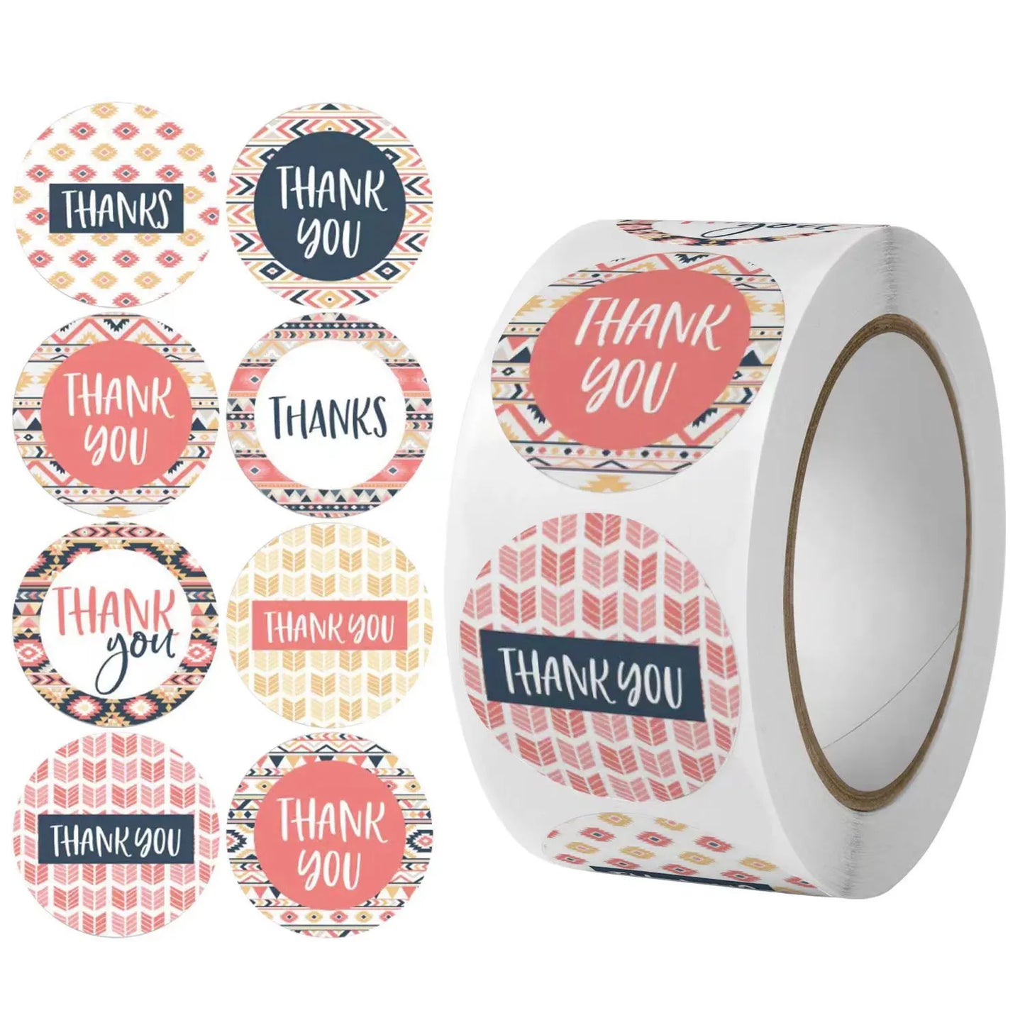 Custom Adhesive Waterproof Paper Box Digital Printing Custom Logo Thank You Labels Stickers for Sealing Photo Frame Gift