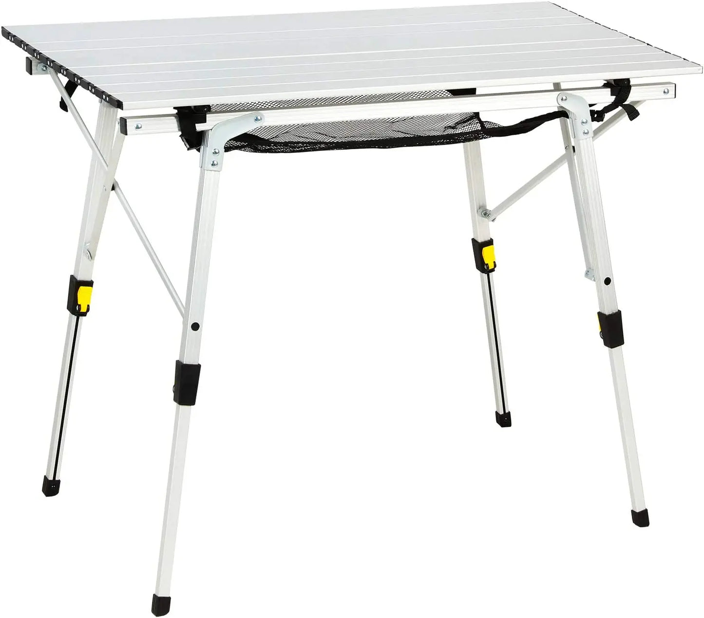Woqi Camping Table Portable With Adjustable Legs Aluminum Folding Table Roll up Table With Carrying Bag for Outdoor