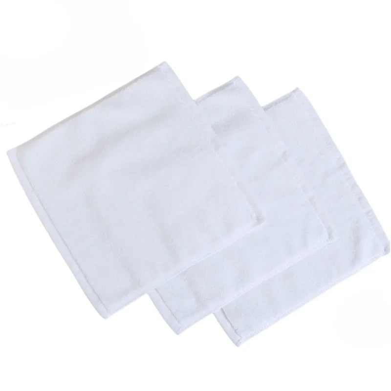 32x32 Customized Washcloth White Hand Towel 100% Cotton