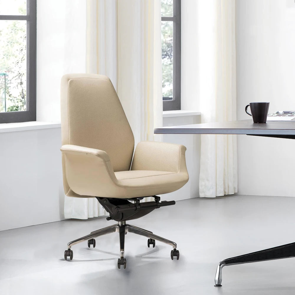 Durable Korea Stylish Manufacturer Cheap Project Reading Room Fabric Ergonomic Pu Leather Chairs