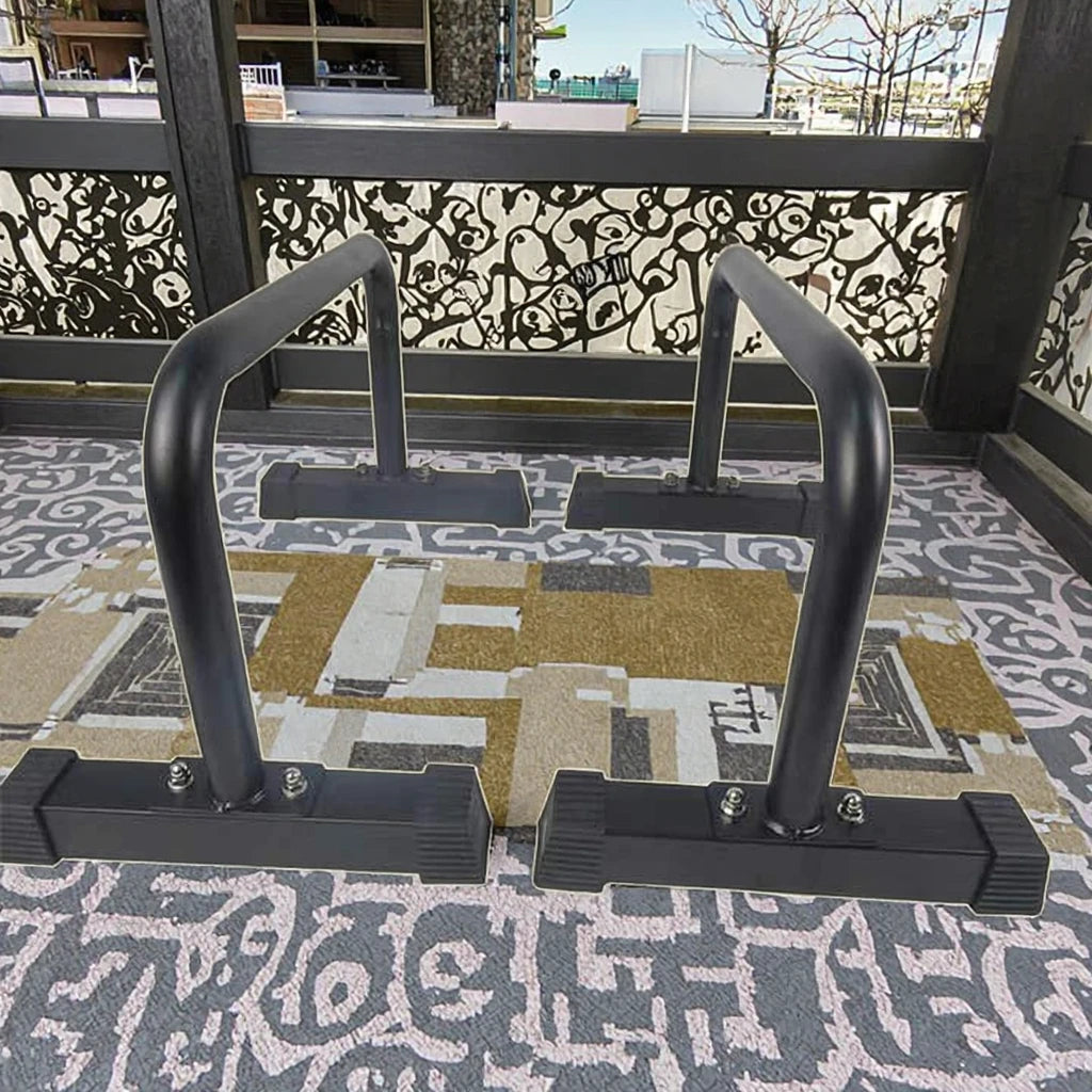 Custom Logo ChaoRan CR8221 Sturdy Stainless Steel Gym Rings Stable Push-Up Stand Parallel Bars Bag Parallette Push Bar