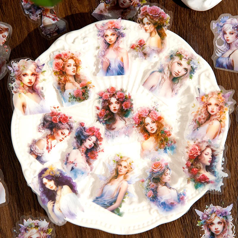 40pcs/pack PET Sticker Pack Evening Breeze Diffuse Series Character Handbook DIY Material Decorative Stickers