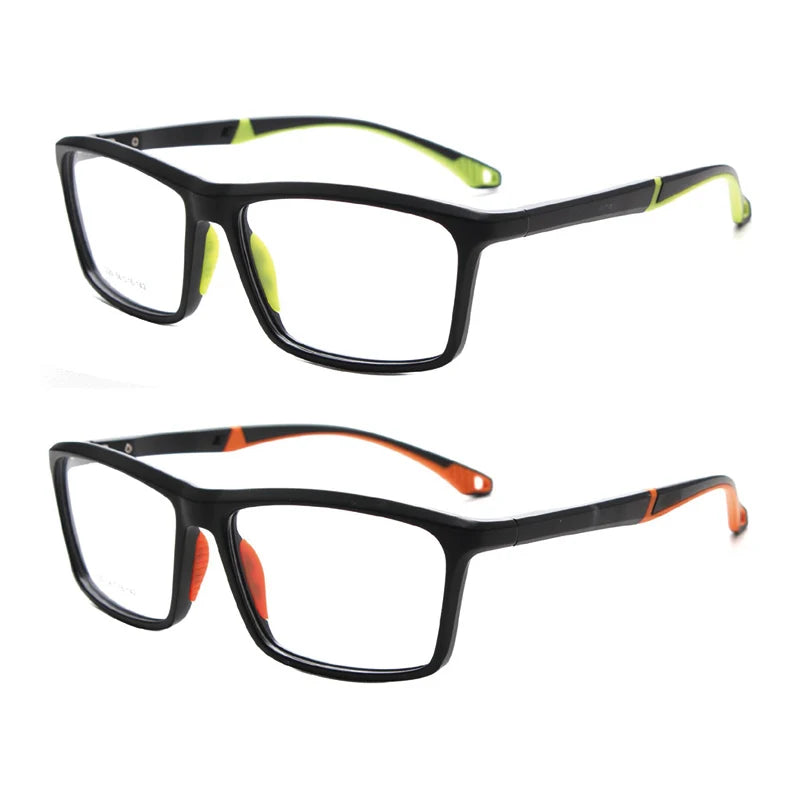 Wholesale OEM/ Sherlaror Durable TR90 Light Weight Sports square Shape Flexible Big Size Spectacle Frames 2 Removable Temples