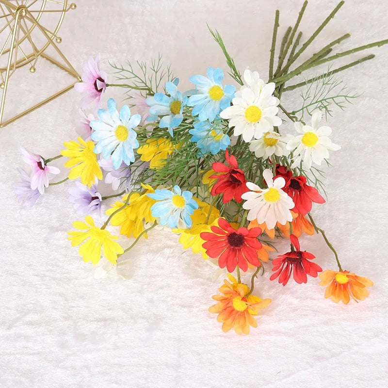 JCF207 Factory Direct Sale Small Daisy Home Interior Decoration Indoor Decoration Artificial Flower Fake Flower