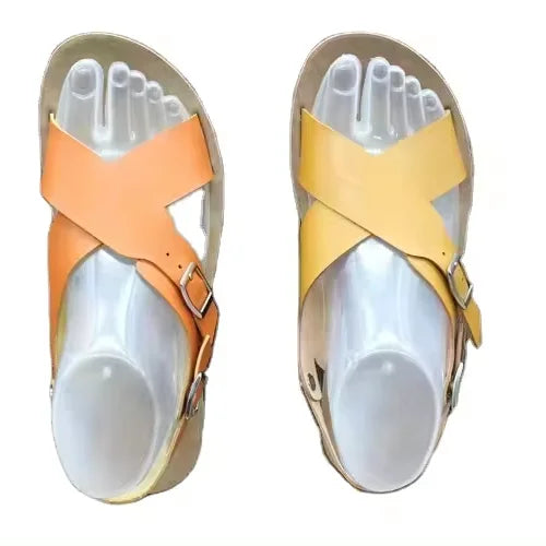 Summer New Fashion Women's Platform Sandals Genuine Leather Lightweight Waterproof Outdoor Leisure Sports Anti-slip
