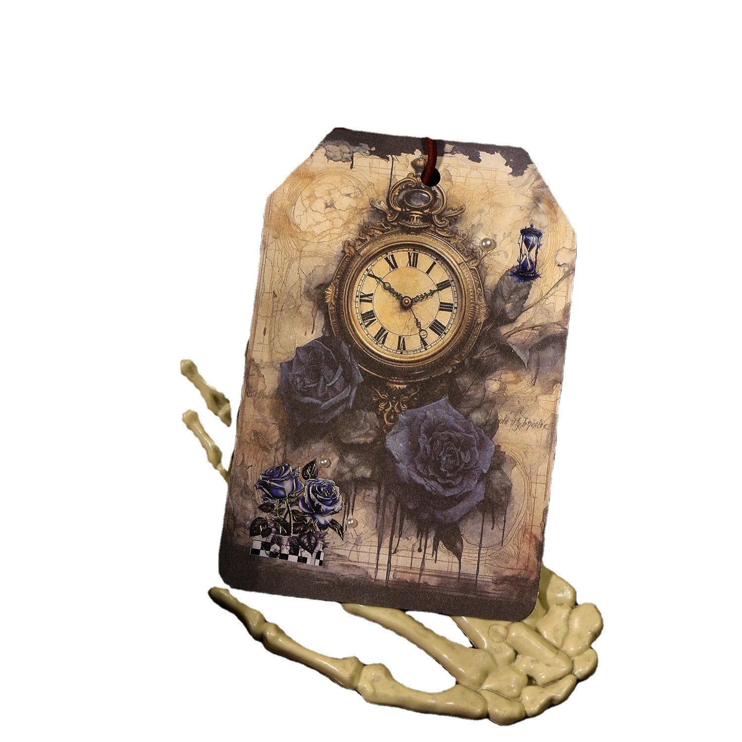 20pcs/pack Material Paper Silent Opera House Series Gothic Style Vintage Clock Underlining Message Handbook Collage