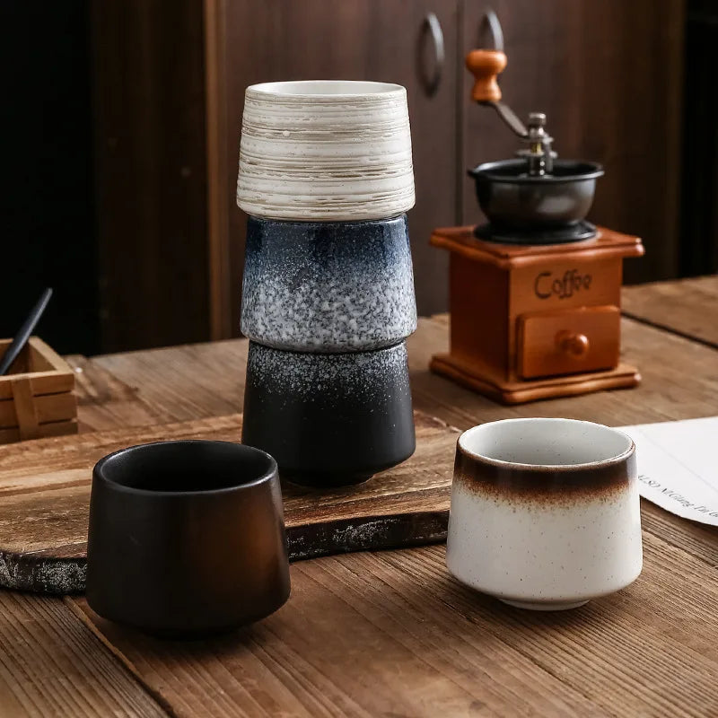 Ceramic Coffee Mug Japanese Style Espresso Cups Small Espresso Coffee Cup Spirits Cups Tasting Cups Ceramic Mate Cup