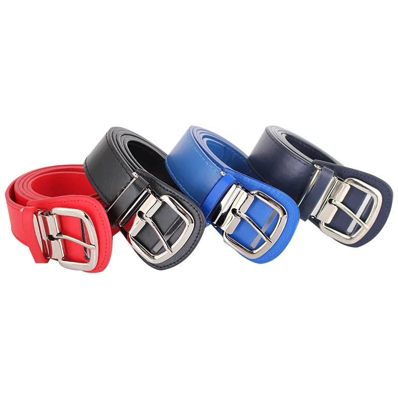 Custom Multiple Colors Outdoor Sports Adult and Youth Baseball Softball Adjustable Uniform Belts PU Leather