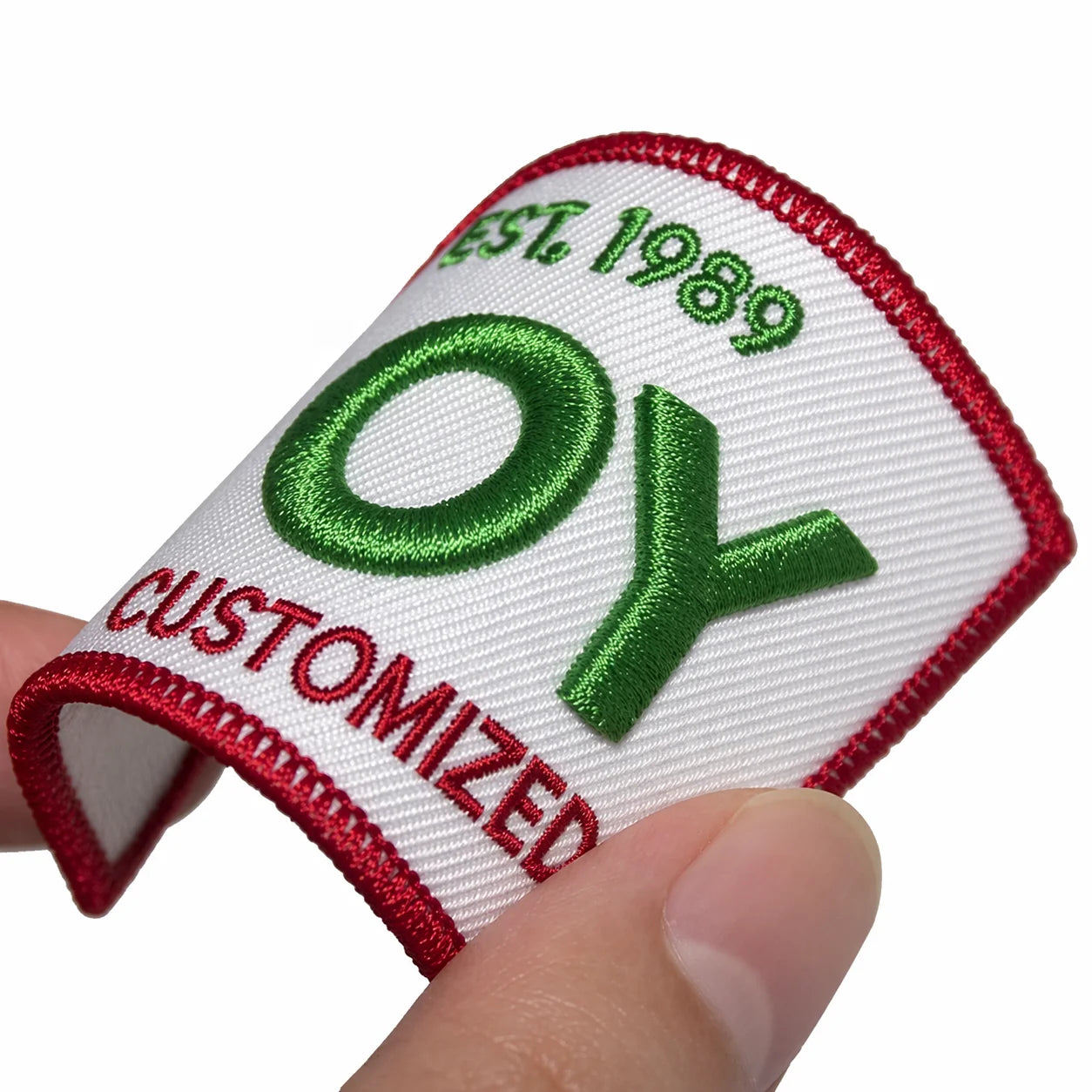 Garment Embroidered Badges Custom Brand Name 3D Puff Logo Iron on Embroidery Patches for Clothing