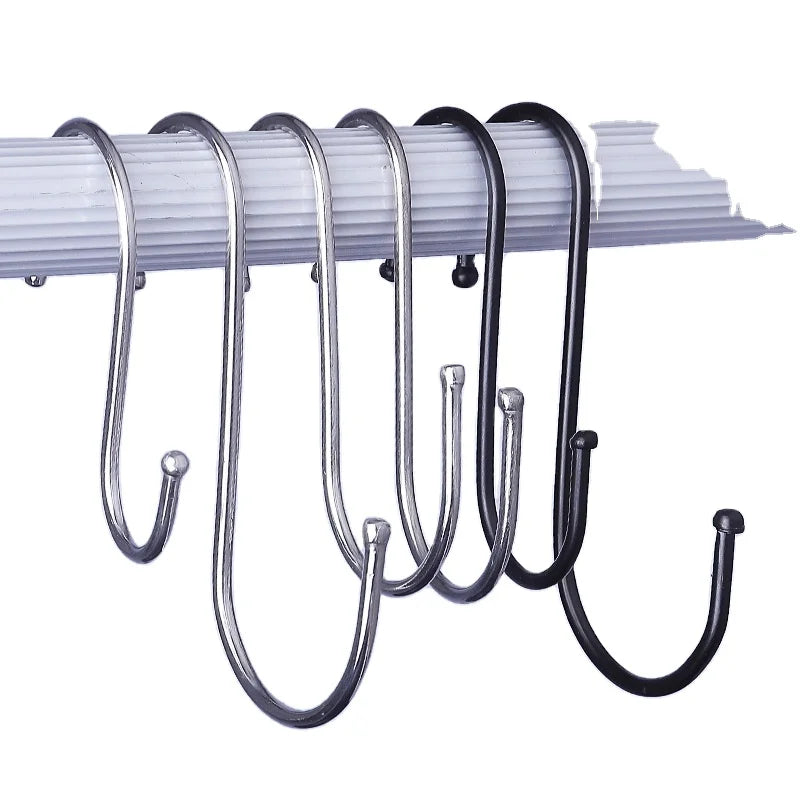 Jianyang High-quality Metal 304 Stainless Steel Storage S Hook and Colors S Hook for Kitchen Hanging Hooks