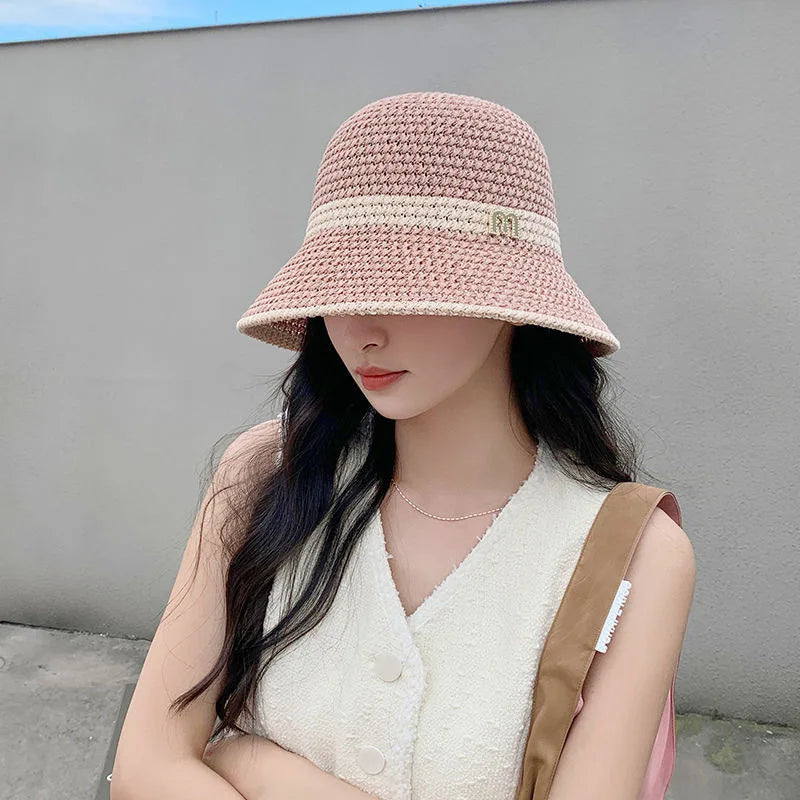 Unisex Knitted Bucket Hat  Multi-color  Hat Knitted Hat for Men and Women Accept Custom Logo  for Hot Outdoor Slouchy