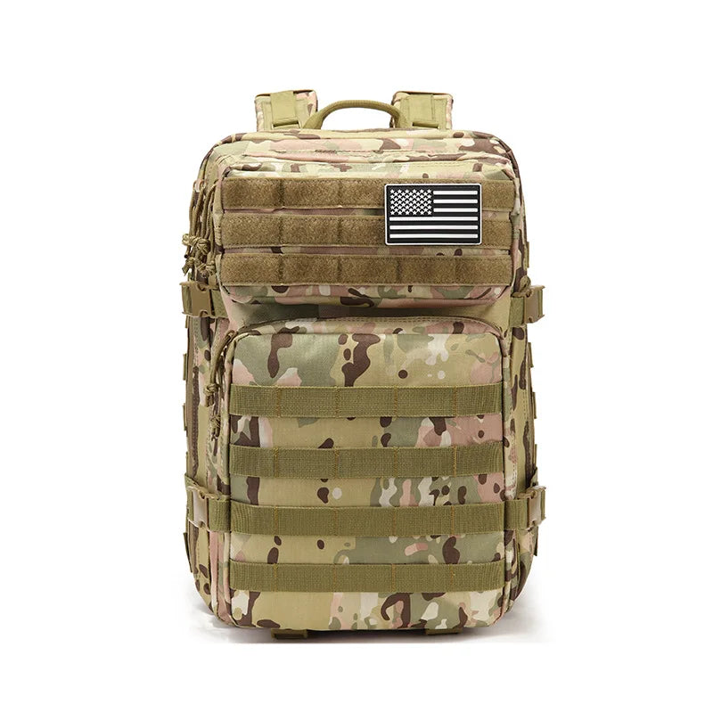 Outdoor Hiking Survival Bag 45L Large Capacity Outdoor Hiking Bags Waterproof Tactical Backpack For Hiking