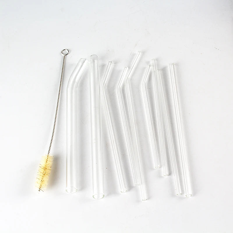 Reusable High Borosilicate Glass Drinking Straw 230mm Glass Straws