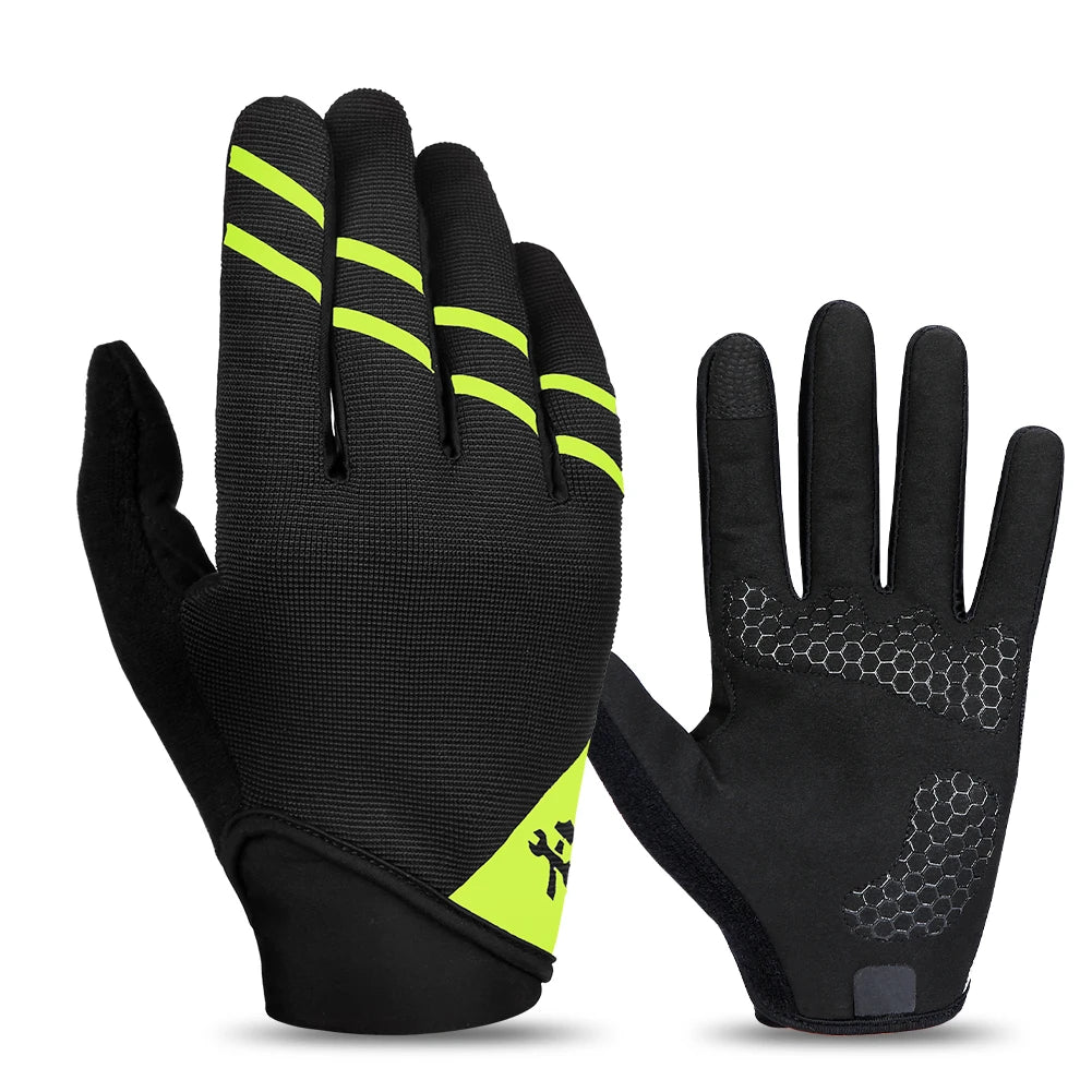 Windproof Cycling Gloves Bicycle Motorcycle Long Finger Gloves Anti-slip Waterproof Sports Gloves