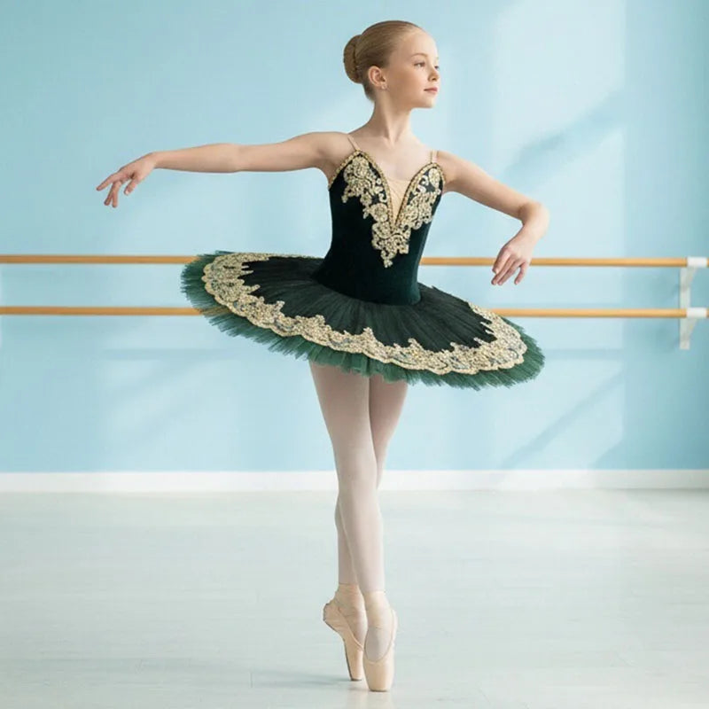 Professional Ballet Skirt and Tutu Dress for Girls and Women Red and White Sequin Dance Costumes for Toddlers and Swan Dancer