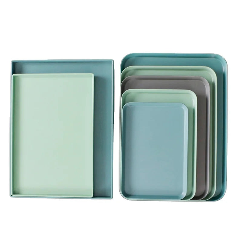 Hot Sale European Style Plastic Decorative Christmas Tray Food Serving Melamine Trays