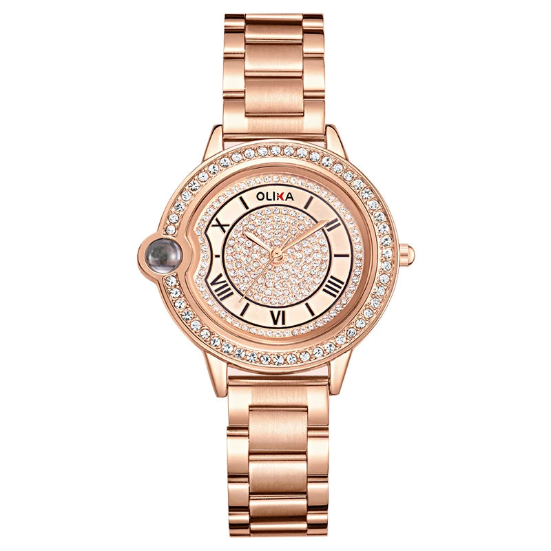 Fast Delivery Fashion Quartz Watch for Women Stainless Steel 3ATM Waterproof MIYOTA Movement Alloy Case 16mm Band Width Point