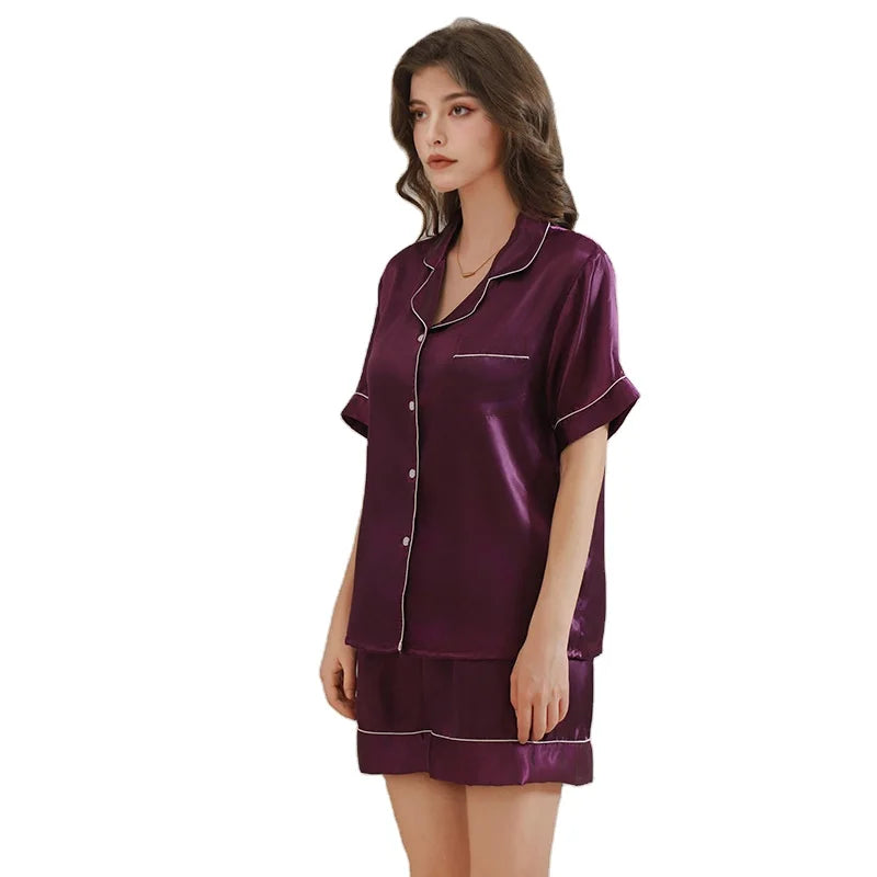 Quality Outstanding Advanced Technology Women 100% Printed Silk Pajamas for Sleeping