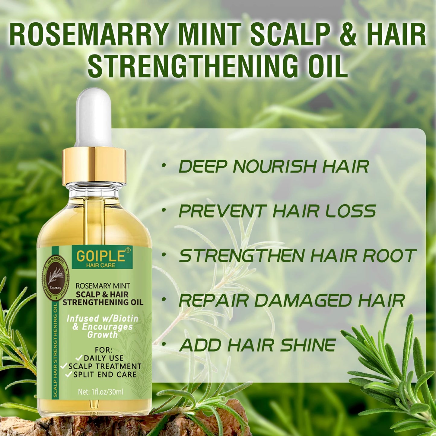 Wholesale Hair Growth Oil Prevent Hair Loss & Strengthen Hair Roots Organic Hiar Essential Oil Nourish Hair Balance Hair Oil
