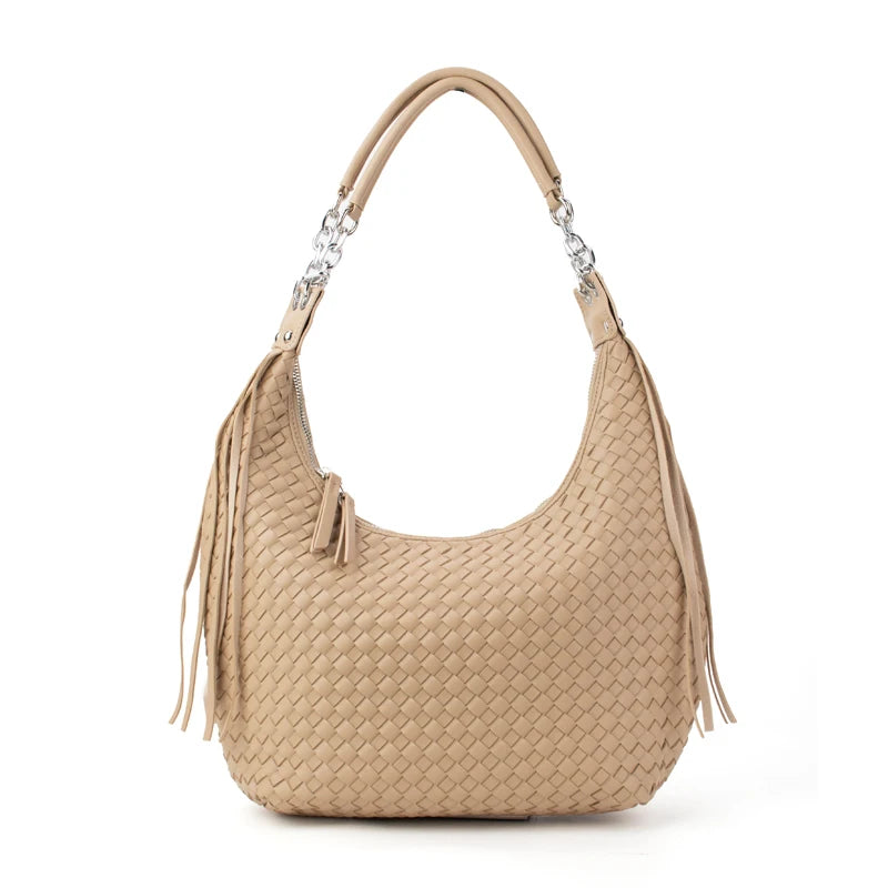 New Arrival Handbag Women Fringe Tassel Tote Bag Woven Bags Handmade Crossbody Beach Bag for Women
