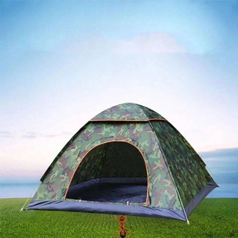 Outdoor Oxford Waterproof Four-Season Camping Tent with One Bedroom for 2 Persons Quick Automatic Opening Winter Use