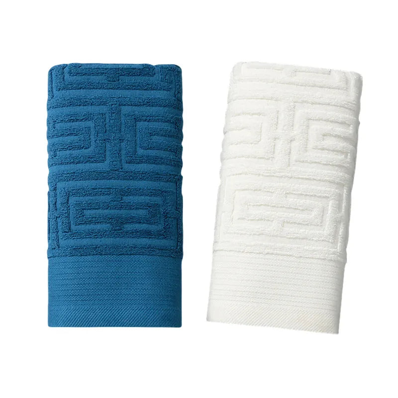 Personalized 500GSM Cotton Jacquard Woven Debossed Quick-Dry Bath Shower Pool Hotel Towels Terry Embossed Custom