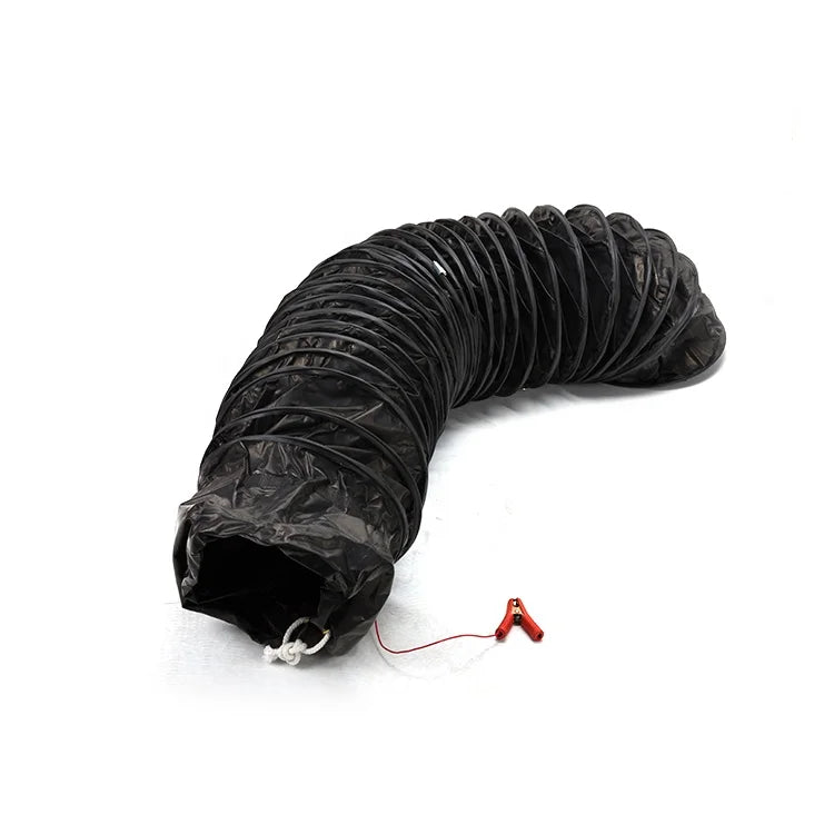 12 Inch Anti-static Brushed Surface Round Black Duct Hose PVC + Net Cloth 300mm X 10M OEM