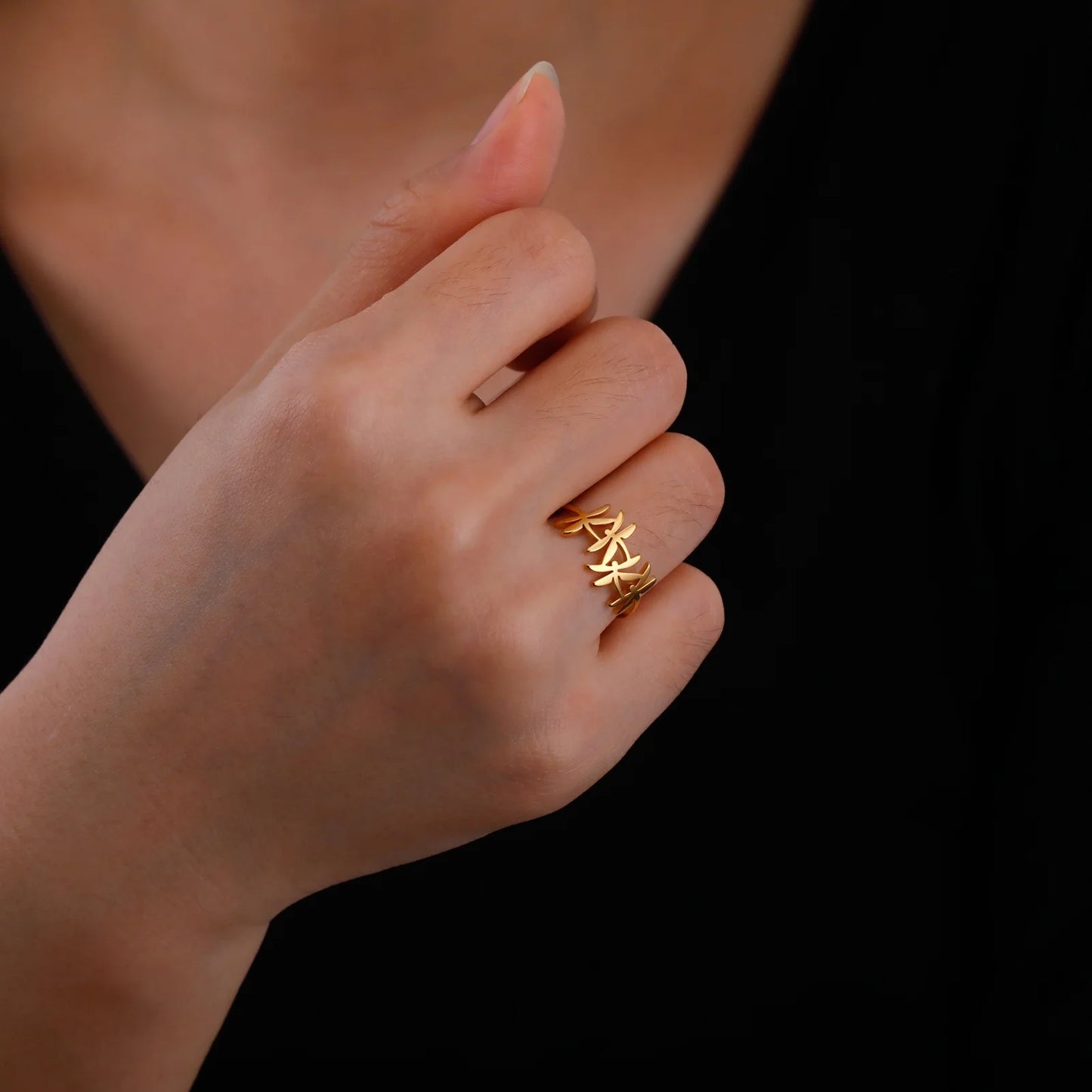 Dragonfly Ring Women Bohemian Insect Finger Rings Fashion Party Stainless Steel Jewelry Birthday Gift New in