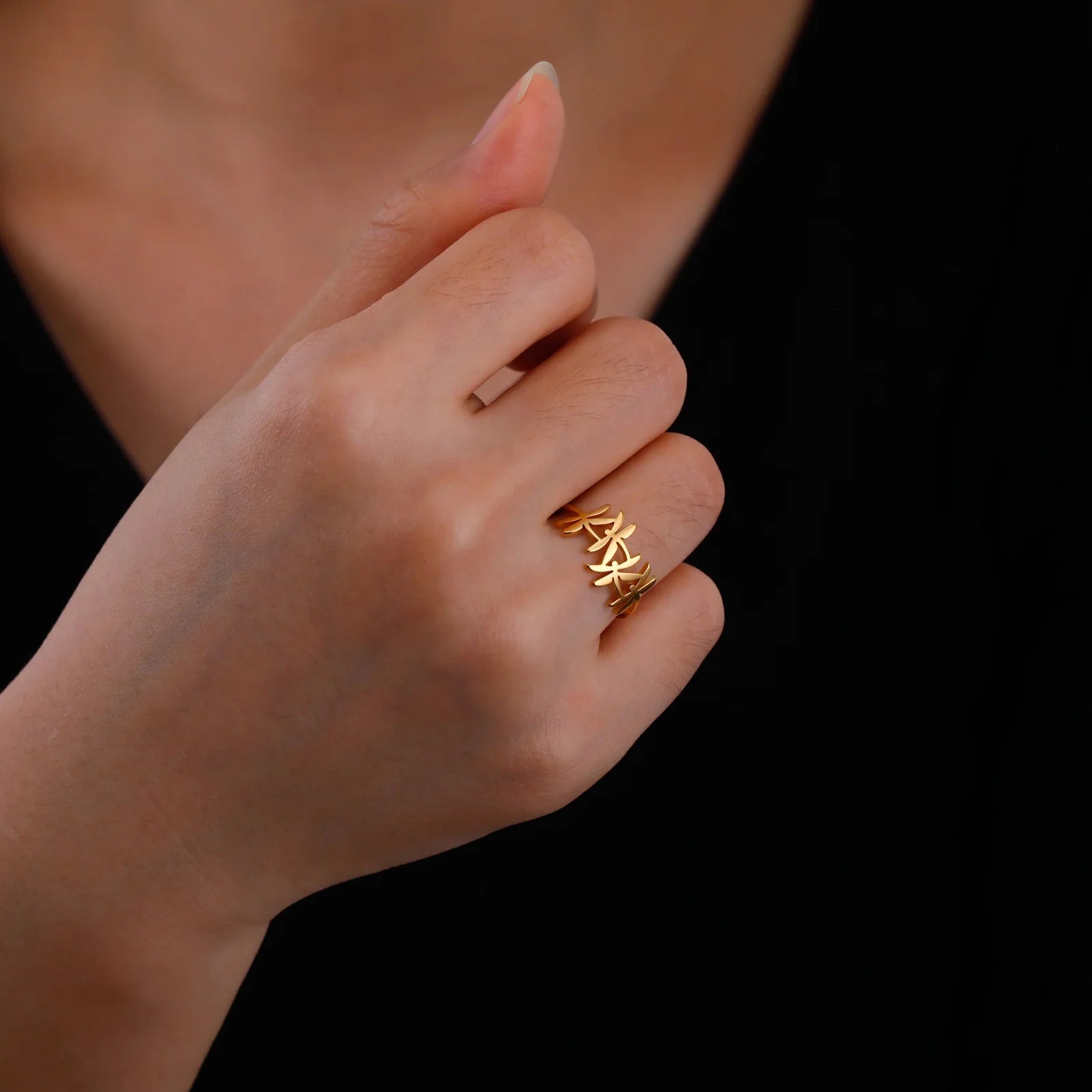 Dragonfly Ring Women Bohemian Insect Finger Rings Fashion Party Stainless Steel Jewelry Birthday Gift New in