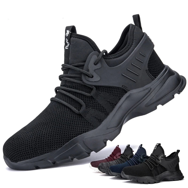 DianSen 833 Breathable Lightweight Work Boots Men's Wear-Resisting Non-Slip Steel Toe Safety Shoes