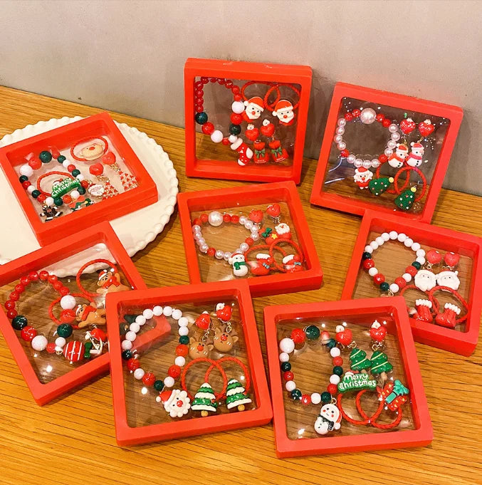 Distributor Supply Innovative Christmas Children's Bracelet Party Dress Hair Tie Jewelry Souvenir and Gift Item for Promotion