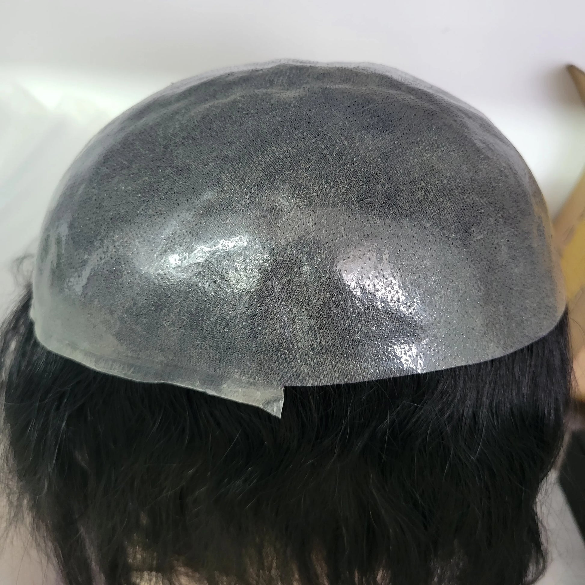 Male Hair Prosthesis 0.10mm Split Knot Pu base Natural Human Hair Toupee Durable Wigs for Men System Prosthesis Man Toupee