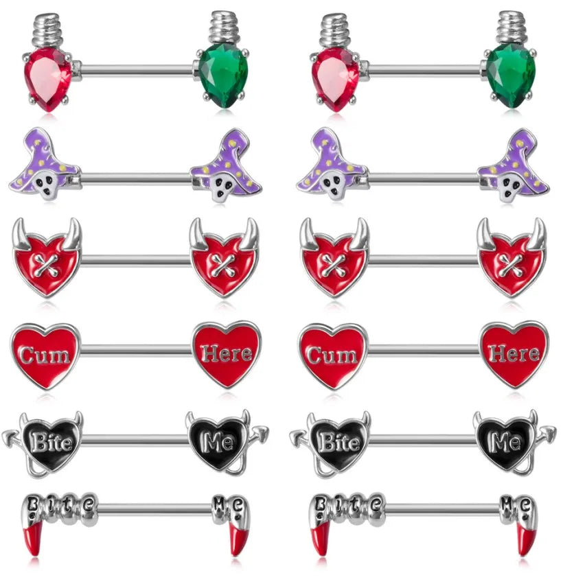 Gaby New Arrive Marble Nipples Rings Fashion Nipple Ring Picture Nipple Piercing Stainless Steel Wholesale Piercing Body Jewe