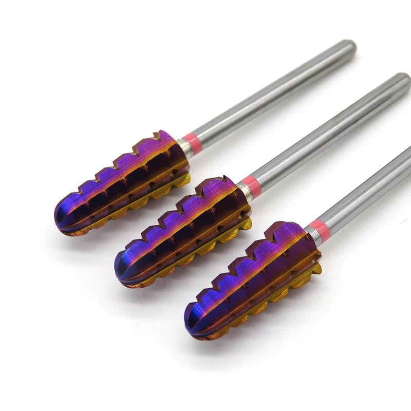 Same Day Delivery 7.0mm Big Tornado 3XC Drill Bit 35000rpm Purple Nail Drill Bits Volcano
