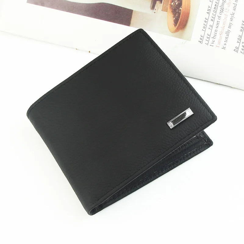 Hot Selling Minimalist Short Cowhide Leather  Wallet Genuine Leather Wallet Men