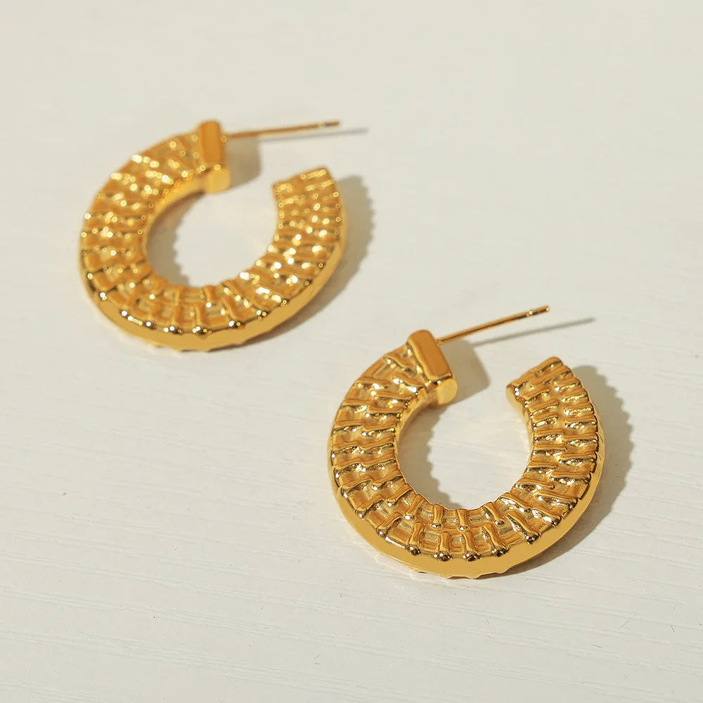 Bold Geometric Earrings Waterproof Stainless Steel Woman Earrings Tarnish Free Fashion Earrings