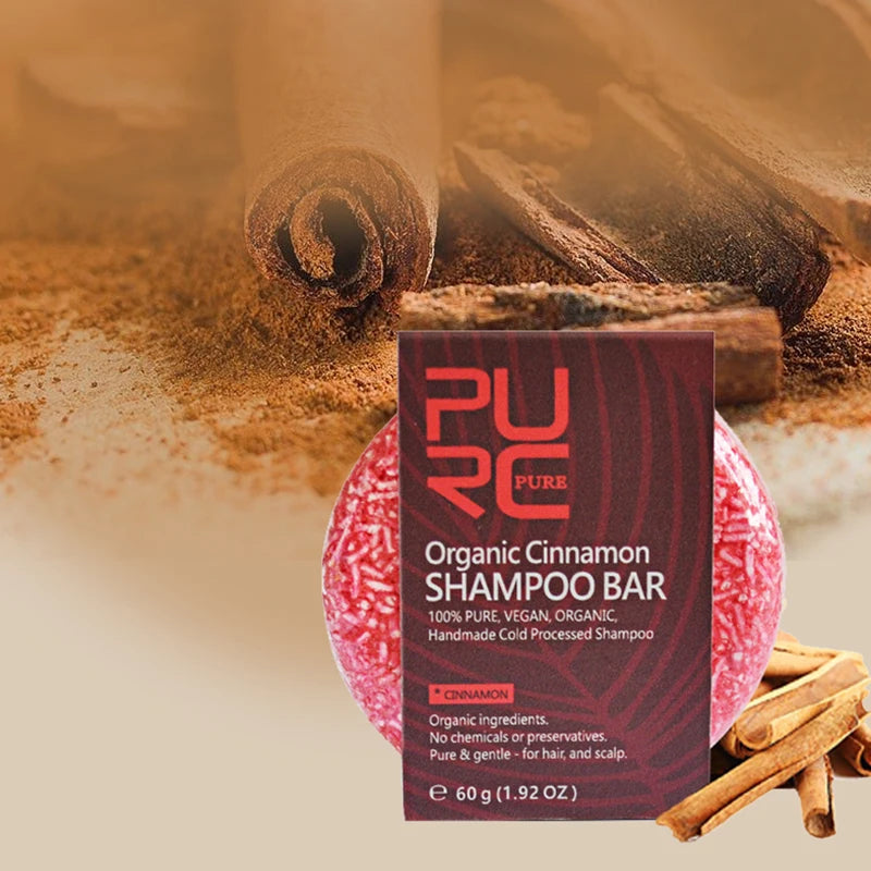 Organic Moisturizing Cinnamon Shampoo Bar Soap Pure Vegan Handmade Solid Shampoo Bar