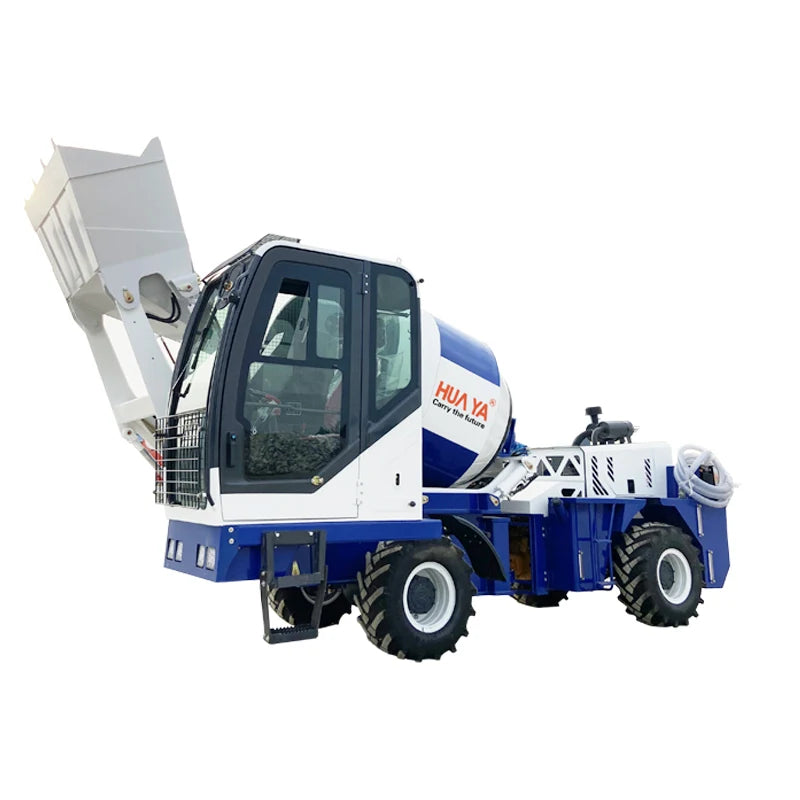 HUAYA 2m3 2.6M3 3m3 Self Feeding Concrete Mixer 78kw Mixer Beton Mixing Power Concrete Mixer Truck with CE/EPA