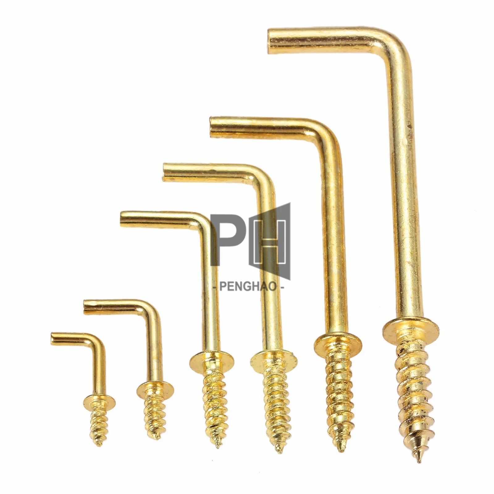 L Shape Dresser Cup Hooks Right Angle Screws 7 Style Hanger Gold Yellow Alloy Frame Sheep Eyes Iron Hanging 7mm-70mm Hanger B