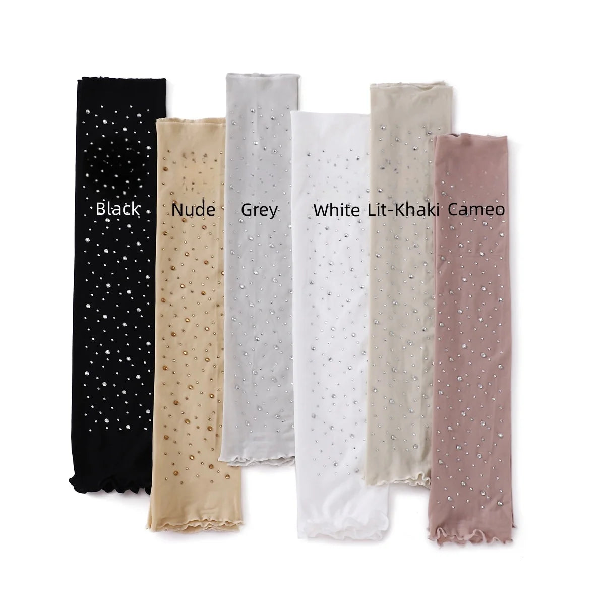 Fashion Sunscreen Sports Arm Sleeves for Muslim Women-Summer Longer Printing Design Custom Color Soft Elastic One Size Ruffle