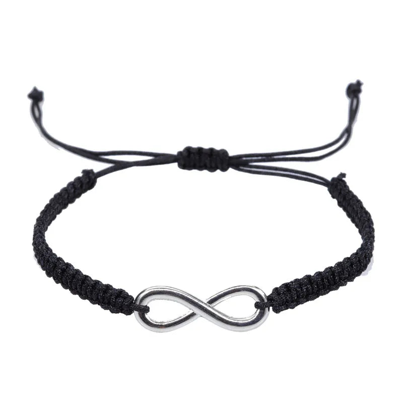 DAIHE Handmade Friendship Adjustable Alphabet Initial Letter Woven String Braided Wax Thread Bracelet