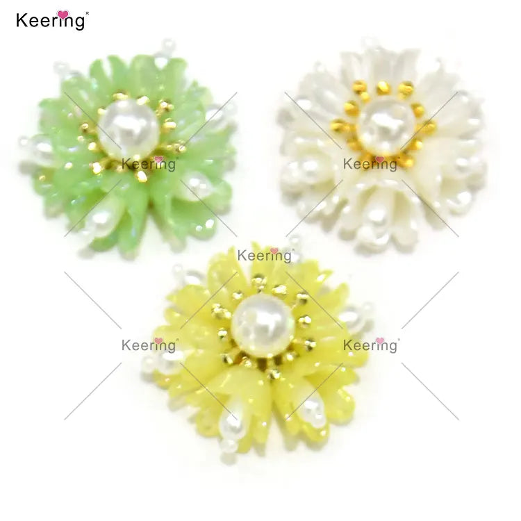 WBKD-006 Keering Wholesale Price Luxury Bell Orchid Flower Girl Women Flower Patches for Hair Ornament Earrings Material