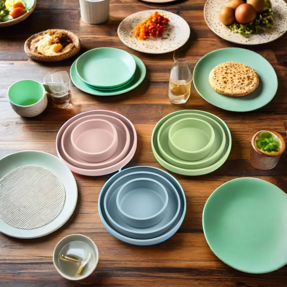 BPA-Free Silicone Suction Plate Dish for Infant Feeding Divided Toddler Dining Dish for Weaning Babies