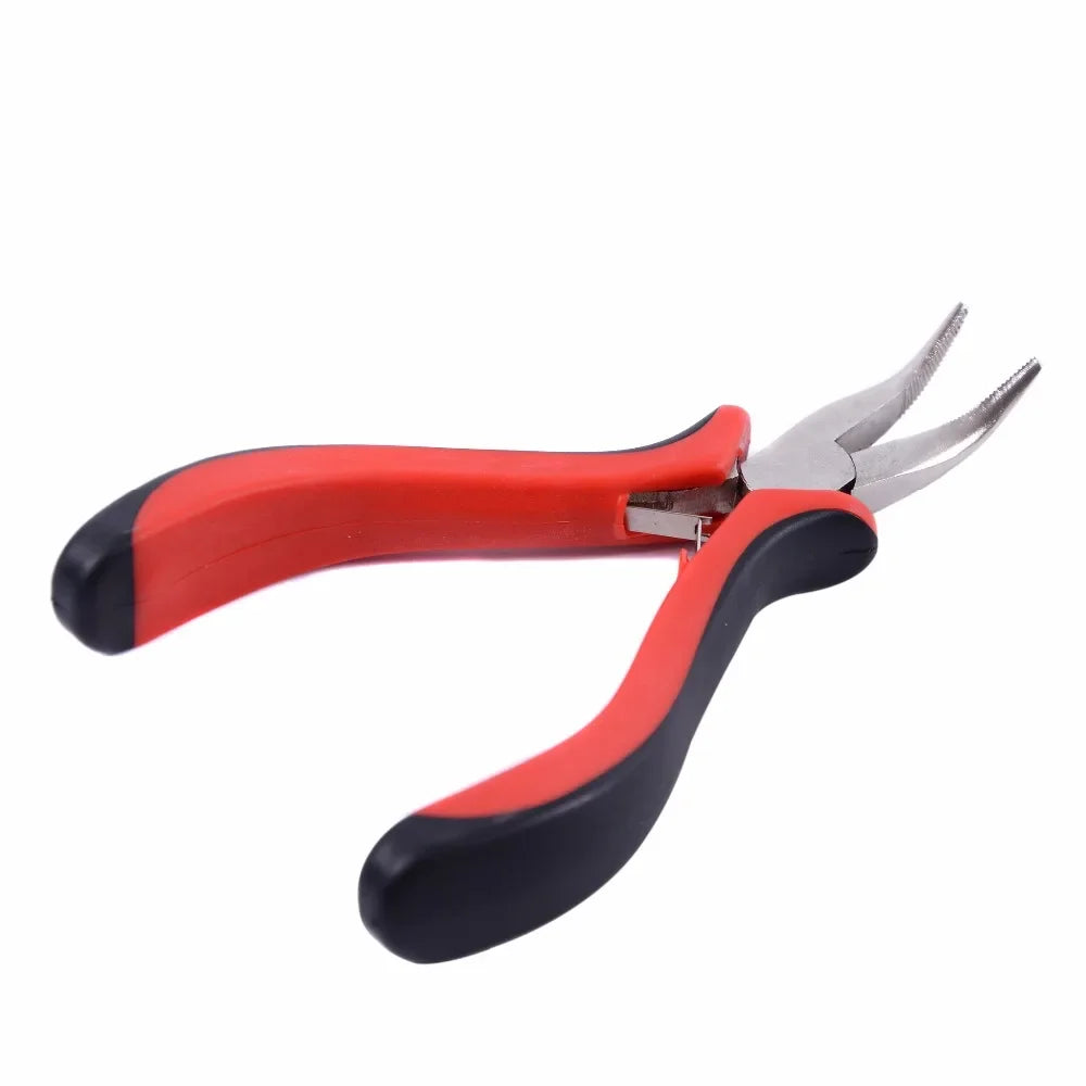 Wholesale DIY Hair Extension Tools Bend Tip Pliers for Micro Rings/Links/Beads Feather Extensions Teeth Micro Links Extension
