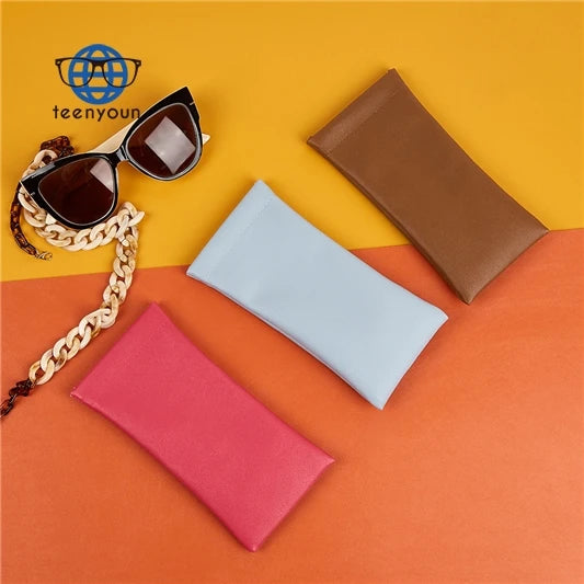 Teenyoun 2024 Luxury Leather Sunglass Case Custom Sunglasses Case Packaging Organizer Case Eyeglasses Storage Box Pouch