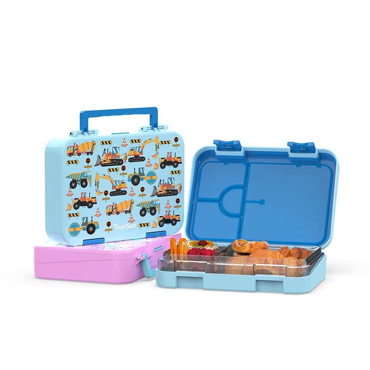 Students' Leakproof Cartoon Portable Lunch Box with Heating Feature Food Grade PP Plastic Over 6L Capacity for Kids